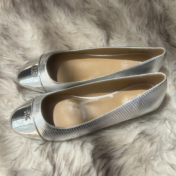 Michael Kors Honey Metallic Ballet Flats- Silver - Picture 5 of 8